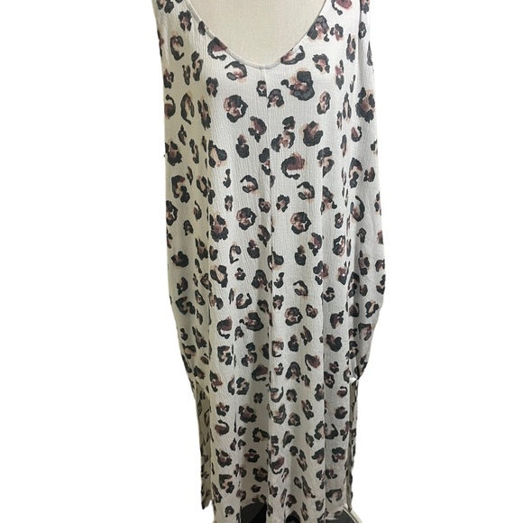 Nicole miller New York womens double Vneck leopard pullover midi dress3X… - Picture 2 of 10
